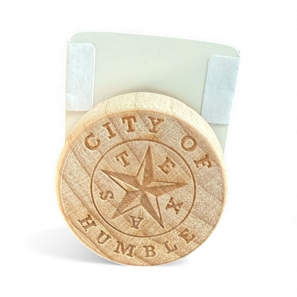 Laser Engraved City of Humble, Texas Star Design Bottle Stopper – NWT